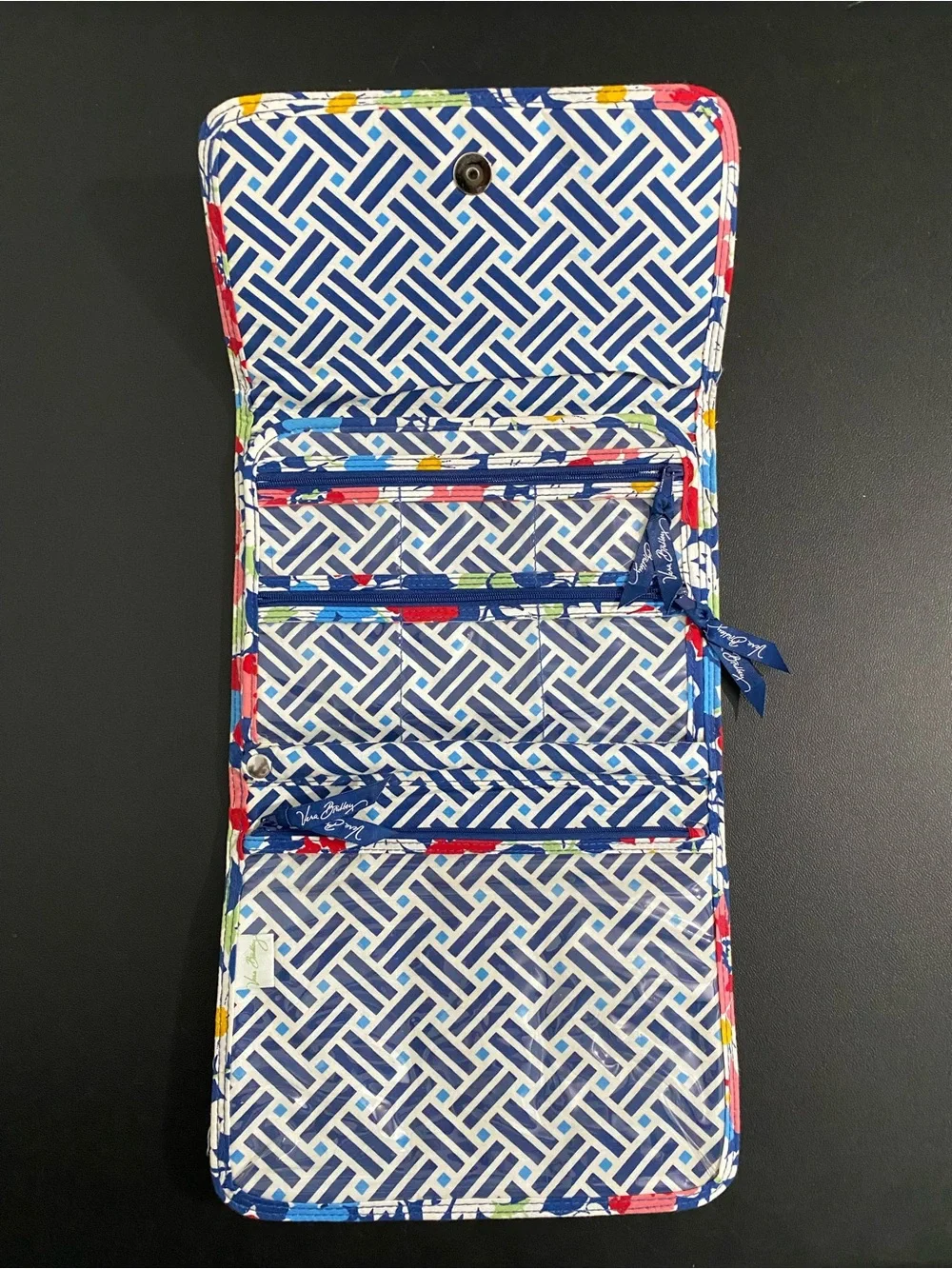 Vera Bradley Jewelry Travel Organizer Summer Cottage Floral Print Trifold EUC
